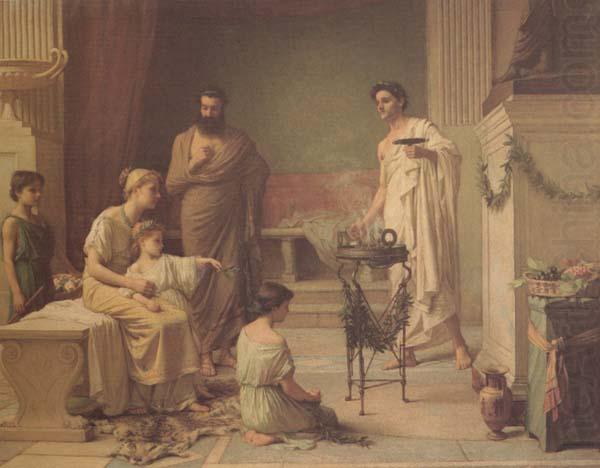 John William Waterhouse Sick Child brought into the Temple of Aesculapius (mk41) china oil painting image